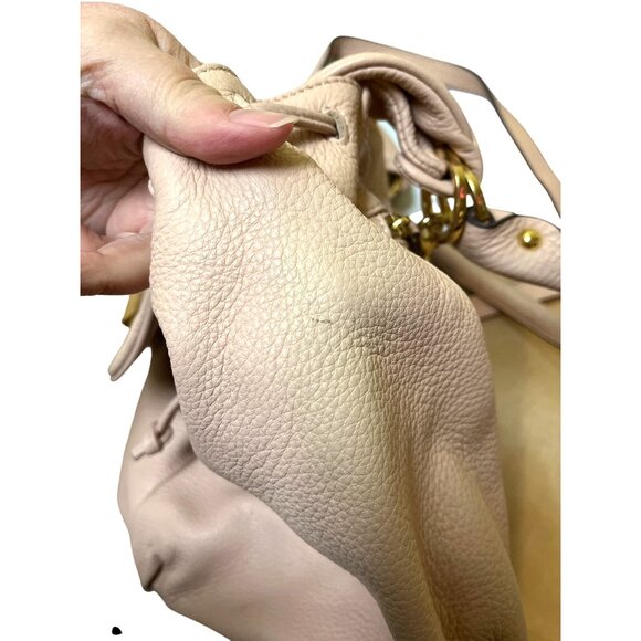 G.I.L.I. Roma Convertible Leather Backpack Purse Light Pink/Nude O/S Gold Accent main image 8